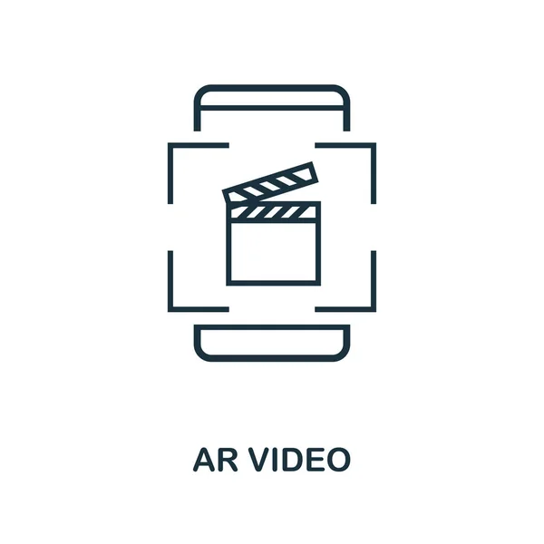 Augmented Reality Video icon. Monochrome style design from visual device icon collection. UI. Pixel perfect simple pictogram augmented reality video icon. Web design, apps, software, print usage.