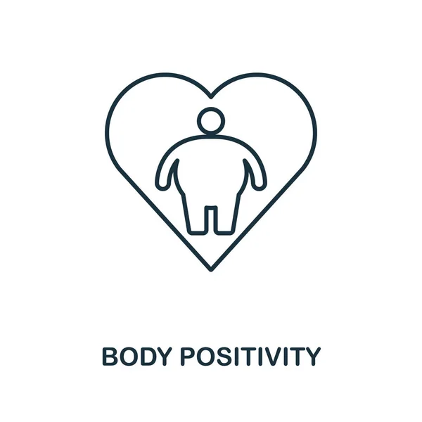 Body Positivity icon. Monochrome style design from visual device icon collection. UI. Pixel perfect simple pictogram body positivity icon. Web design, apps, software, print usage.