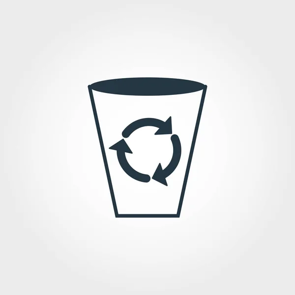 Trash Bin icon. Monochrome style design from icon collection. UI. Pixel perfect simple pictogram trash bin icon. Web design, apps, software, print usage. — Stock Photo, Image