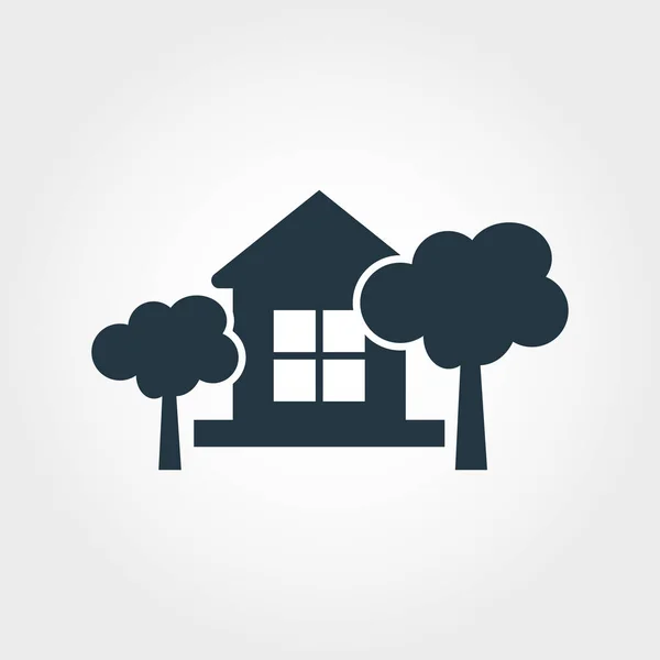 Eco House icon. Monochrome style design from icon collection. UI. Pixel perfect simple pictogram eco house icon. Web design, apps, software, print usage.