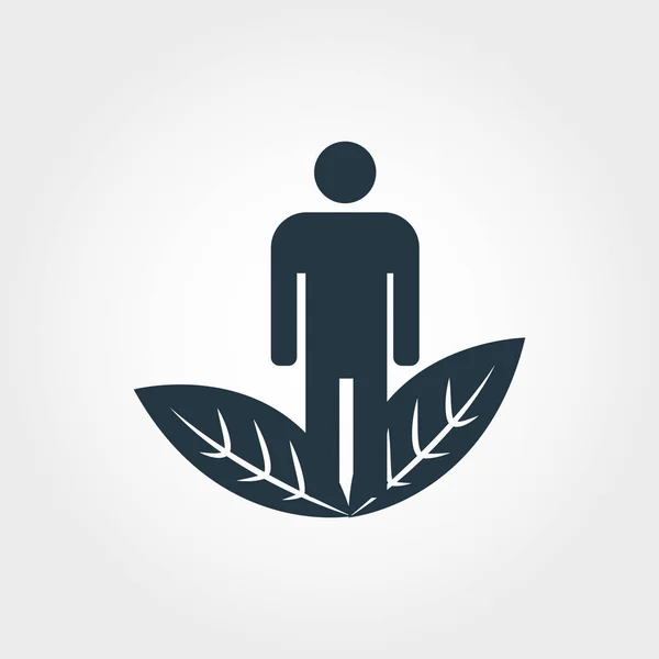 Eco Human icon. Monochrome style design from icon collection. UI. Pixel perfect simple pictogram eco human icon. Web design, apps, software, print usage.