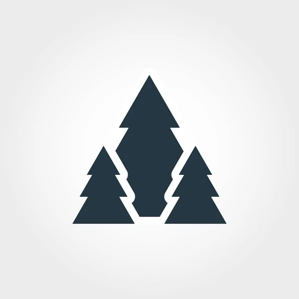 Forest icon. Monochrome style design from icon collection. UI. Pixel perfect simple pictogram forest icon. Web design, apps, software, print usage. — Stock Vector