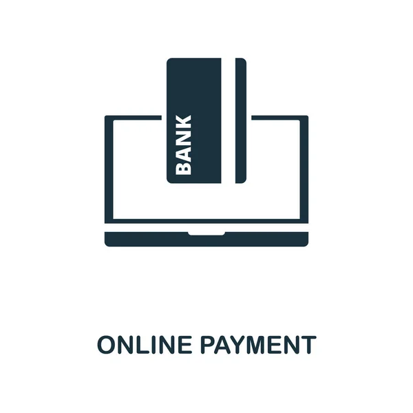 Icône de paiement en ligne. Design de style monochrome de la collection d'icônes e-commerce. L'assurance chômage. Pixel parfait pictogramme simple icône de paiement en ligne. Conception Web, applications, logiciels, utilisation de l'impression . — Image vectorielle