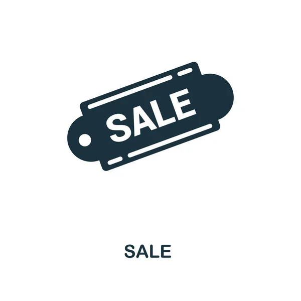 Sale icon. Monochrome style design from e-commerce icon collection. UI. Pixel perfect simple pictogram sale icon. Web design, apps, software, print usage. — Stock Vector