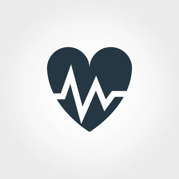 Icona del battito cardiaco. Design icona stile linea Heartbeat design icona dalla collezione di medicine. Pittogramma isolato su bianco. Perfetto per web design, applicazioni, software, stampa . — Foto Stock