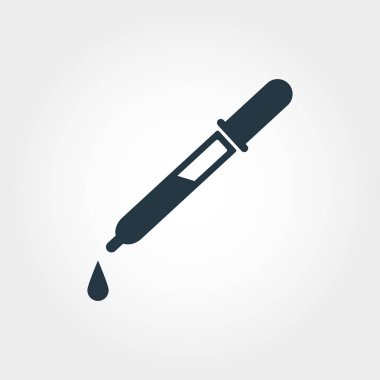 Pipet simgesi. Çizgi stili simgesi tasarım pipet simgesi tasarım tıp koleksiyonundan. Beyaz izole piktogram. Web tasarımı için mükemmel, apps, yazılım, yazdırma.