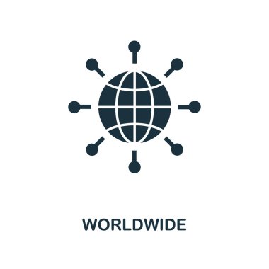 Dünya çapında kutsal kişilerin resmi. Tek renkli stil tasarım iş Icon Collection. UI. Piksel mükemmel basit piktogram dünya çapında simgesi. Web tasarım, apps, yazılım, yazdırma kullanımı.