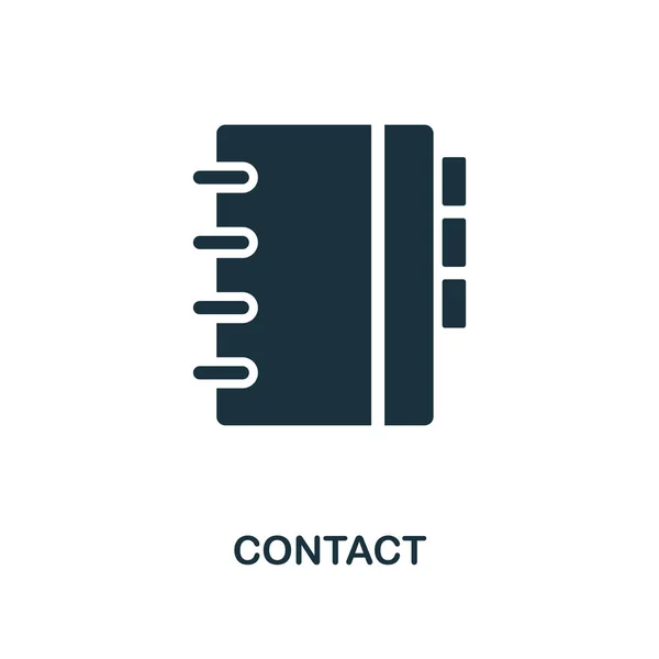 Contact icon. Monochrome style design from business icon collection. UI. Pixel perfect simple pictogram contact icon. Web design, apps, software, print usage.