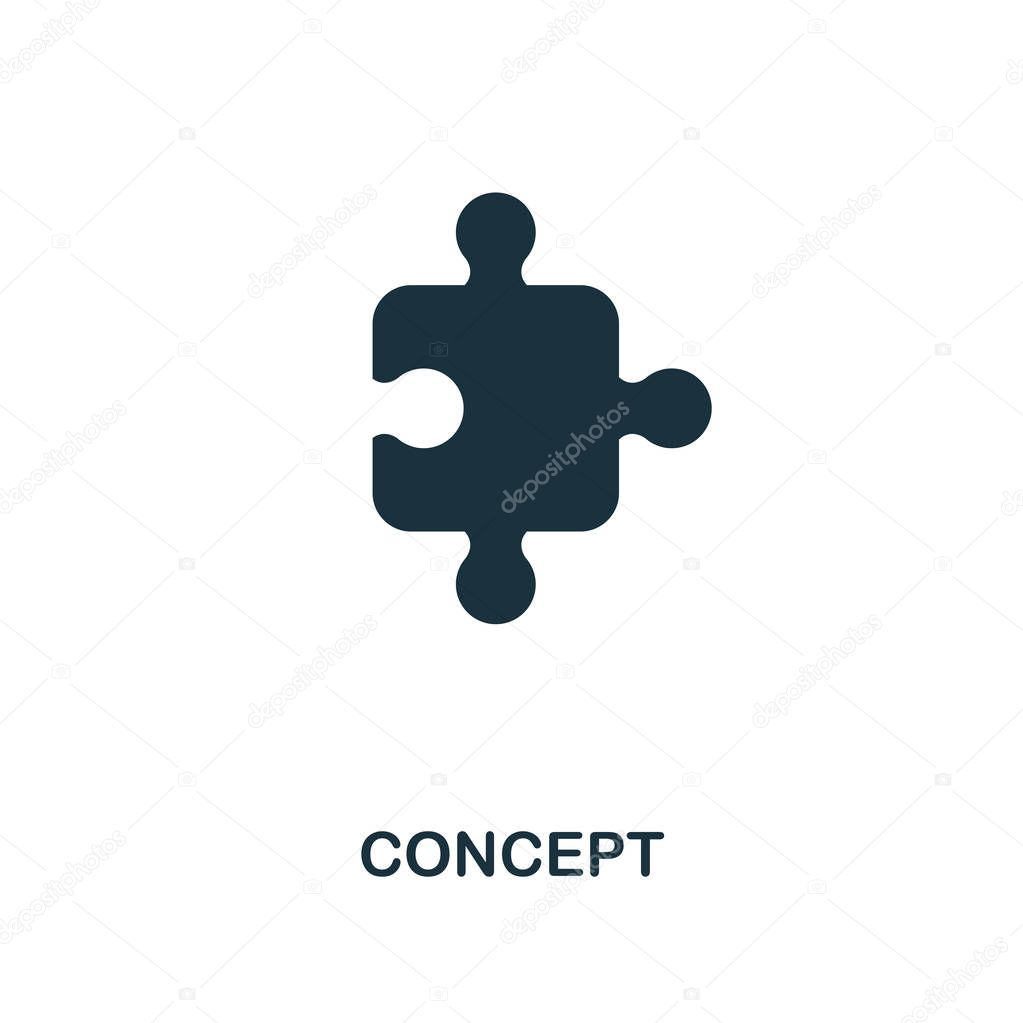 Concept icon. Monochrome style design from business icon collection. UI. Pixel perfect simple pictogram concept icon. Web design, apps, software, print usage.