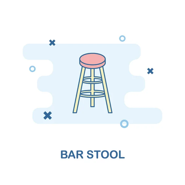 Bar Stool creative icon in color. Simple element illustration. Bar Stool concept symbol design from Bar and Restaurant collection. Perfect for web design, apps, software, print.