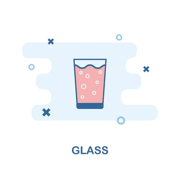 ガラス色の創造的なアイコン。単純な要素の図。ガラスからコンセプト シンボル デザインのバーやレストランのコレクション。Web デザインに最適、アプリケーション、ソフトウェア、印刷します。. — ストックベクタ
