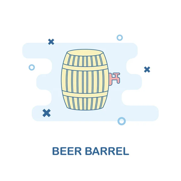 Cerveza Barril icono creativo en color. Ilustración de elementos simples. Diseño de símbolo de concepto de barril de cerveza de la colección Bar and Restaurant. Perfecto para diseño web, aplicaciones, software, impresión . — Archivo Imágenes Vectoriales
