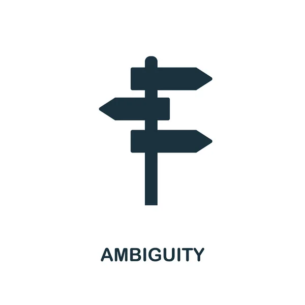 Ambiguity icon. Monochrome style design from big data icon collection. UI. Pixel perfect simple pictogram ambiguity icon. Web design, apps, software, print usage. — Stock Photo, Image