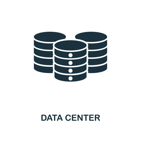 Icono del centro de datos. Diseño de estilo monocromático de la colección de iconos de big data. Interfaz. Pixel perfecto pictograma simple icono del centro de datos. Diseño web, aplicaciones, software, uso de impresión . — Foto de Stock