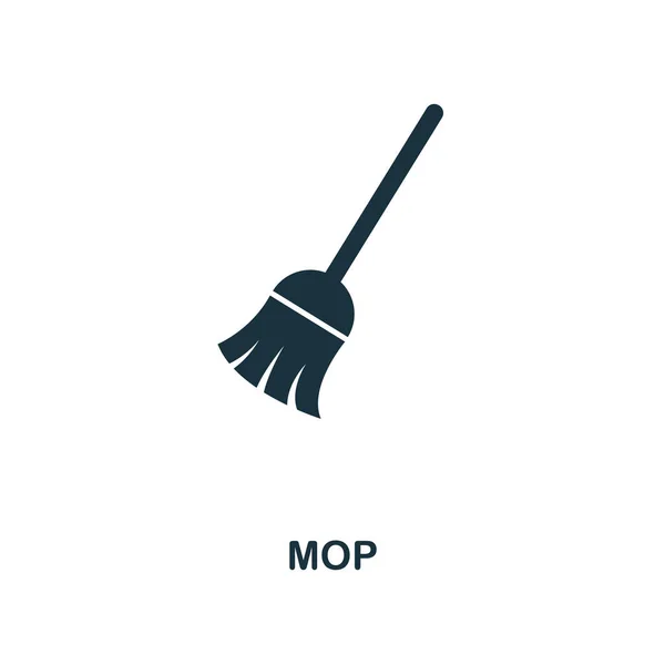 Pictograma mop. Design în stil monocrom. UI. Pixel perfect simbolul simplu pictograma mop. Web design, aplicații, software, utilizare de imprimare . — Vector de stoc