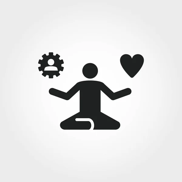 Stress Management icon. Monochrome element illustration. Stress Management symbol design from soft skills collection. Web design, apps, software and print usage. — Stock Photo, Image