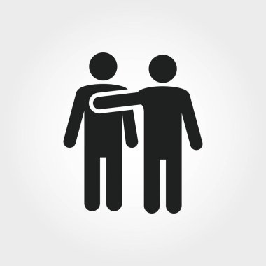 Empati simgesi. Tek renkli eleman illüstrasyon. Empati sembolü tasarım yumuşak becerileri koleksiyonundan. Web Tasarım, apps, yazılım ve yazdırma kullanımı.