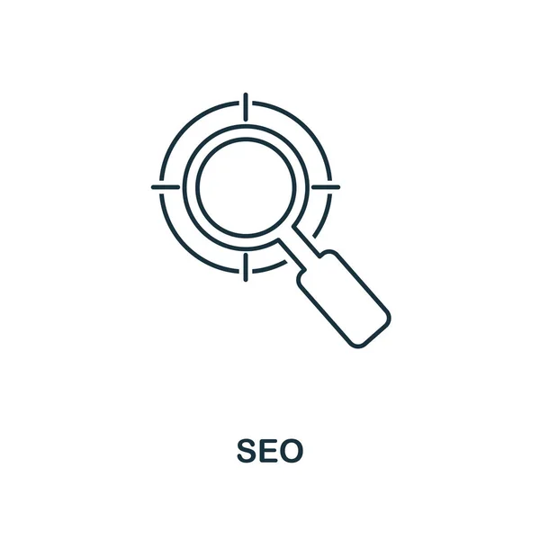 Seo outline icon. Simple design from web development icon collection. UI and UX. Pixel perfect seo icon. For web design, apps, software, print usage. — Stock Photo, Image
