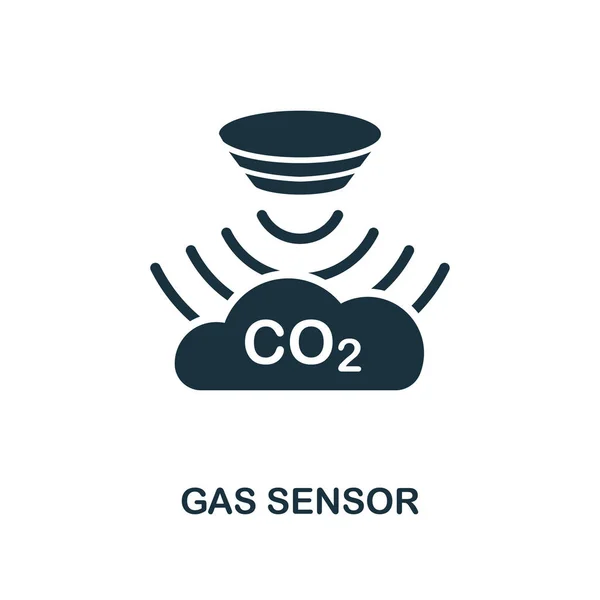 Icono del sensor de gas. Diseño de estilo monocromático de la colección de iconos de sensores. UI y UX. Pixel icono del sensor de gas perfecto. Para diseño web, aplicaciones, software, uso de impresión . — Foto de Stock