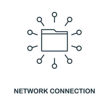 Ağ bağlantısı anahat simgesini. Basit tasarım web geliştirme simgesi koleksiyonundan. Kullanıcı arabirimi ve UX Pixel mükemmel ağ bağlantı simgesi. Web Tasarım, apps, yazılım, yazdırma kullanım için.