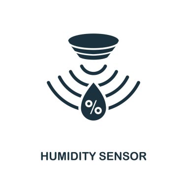 Humidity Sensor icon. Monochrome style design from sensors icon collection. UI and UX. Pixel perfect humidity sensor icon. For web design, apps, software, print usage. clipart