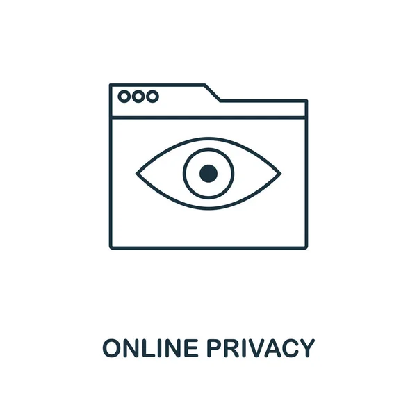 Online Privacy overzicht pictogram. Eenvoudig ontwerp van web ontwikkeling icoon collectie. UI en Ux. Pixel-perfecte online privacy-pictogram. Afdrukken voor webdesign, apps, software, gebruik. — Stockvector