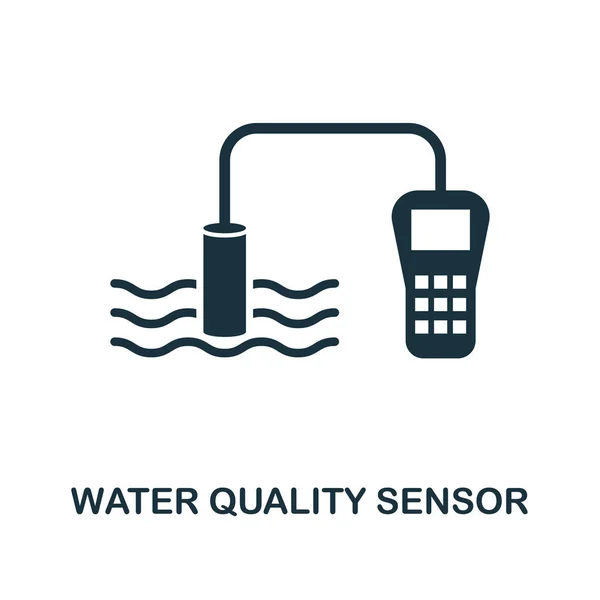 Ícone do sensor da qualidade da água. Design de estilo monocromático da coleção de ícones de sensores. UI e UX. Pixel ícone de sensor de qualidade de água perfeito. Para web design, aplicativos, software, uso de impressão . —  Vetores de Stock