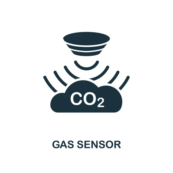 Gassensor-Symbol. monochromes Design aus der Sensorik-Icon-Sammlung. ui und ux. Pixel perfektes Gassensor-Symbol. für Webdesign, Apps, Software, Printnutzung. — Stockvektor