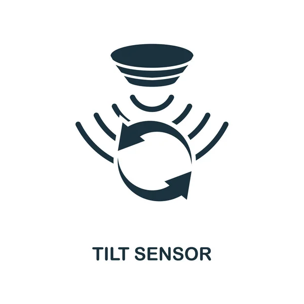 Ícone do sensor de inclinação. Design de estilo monocromático da coleção de ícones de sensores. UI e UX. Pixel ícone sensor de inclinação perfeito. Para web design, aplicativos, software, uso de impressão . — Vetor de Stock