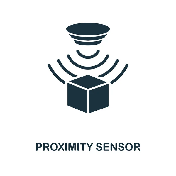 Icono del sensor de proximidad. Diseño de estilo monocromático de la colección de iconos de sensores. UI y UX. Pixel icono del sensor de proximidad perfecto. Para diseño web, aplicaciones, software, uso de impresión . — Vector de stock