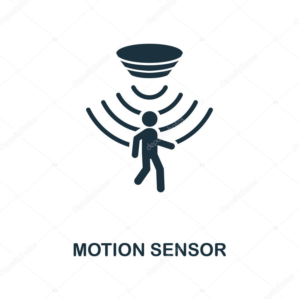 Motion Sensor icon. Monochrome style design from sensors icon collection. UI and UX. Pixel perfect motion sensor icon. For web design, apps, software, print usage.