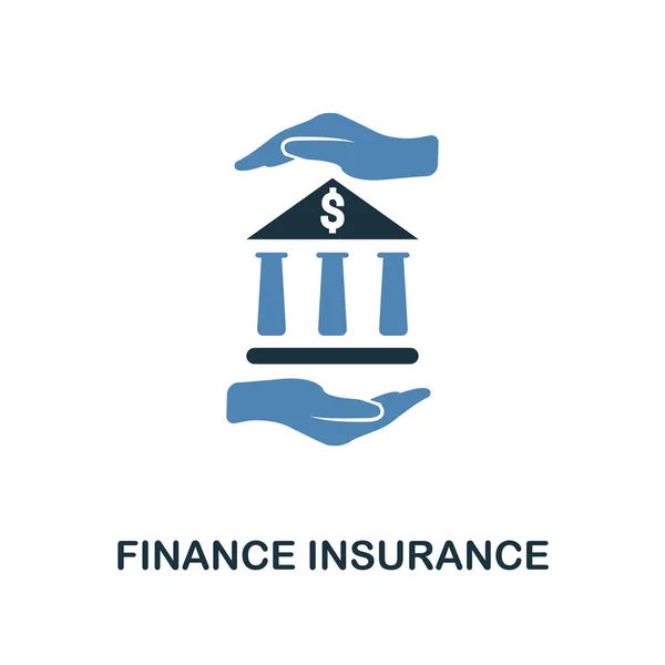 Finansiera försäkringen ikonen i två färg design. Stilikon från försäkring ikon insamling. UI och Ux. Pixel perfekt premium finans försäkring ikonen. För webbdesign, appar, programvara och utskrift. — Stockfoto