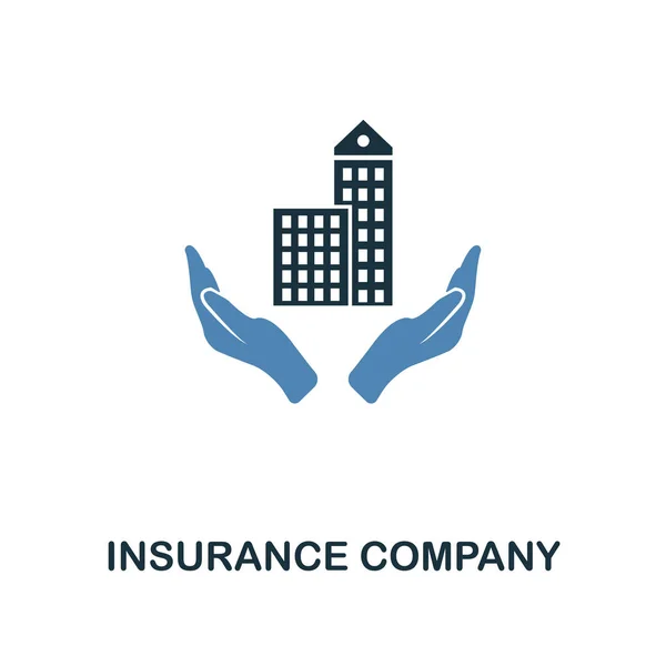 Insurance Company icon in two color design. Line style icon from insurance icon collection. UI and UX. Pixel perfect premium insurance company icon. For web design, apps, software and printing.