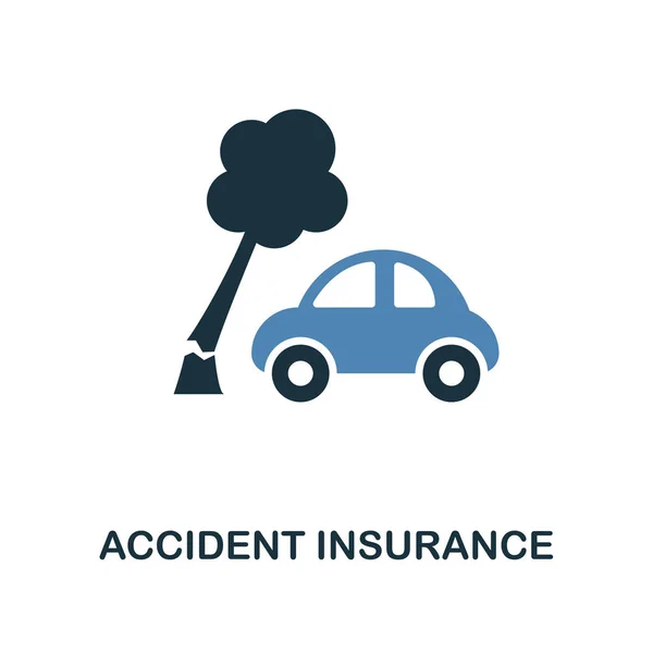 Icône d'assurance accident en deux couleurs. icône de style ligne de la collection d'icônes d'assurance. UI et UX. Pixel parfaite prime d'assurance accident icône. Pour la conception web, applications, logiciels et impression . — Image vectorielle