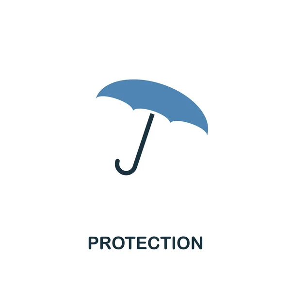 Bescherming pictogram in twee kleuren ontwerp. Lijn stijlicoon van verzekering icoon collectie. UI en Ux. Pixel perfecte bescherming pictogram voor voorbehouden. Voor webdesign, apps, software en afdrukken. — Stockvector
