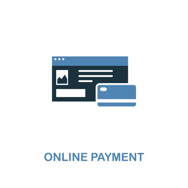 Online Payment icon in two colors. Creative design from online marketing icon collection. UI and UX. Pixel perfect online payment icon. For web design, apps, software, print usage. — Stock Photo, Image