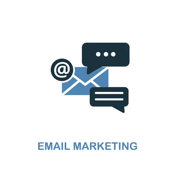 Ícone de email marketing em duas cores. Design criativo da coleção de ícones de marketing online. UI e UX. Pixel ícone de e-mail marketing perfeito. Para web design, aplicativos, software, uso de impressão . — Vetor de Stock