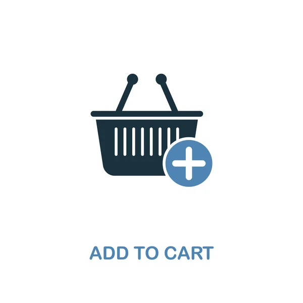 Add To Cart icon in two colors. Creative design from online marketing icon collection. UI and UX. Pixel perfect add to cart icon. For web design, apps, software, print usage. — Stock Vector