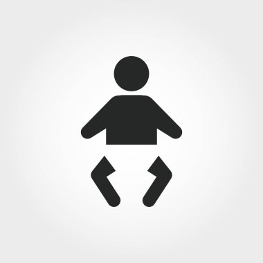 Bebek bezi simgesi. Tek renkli stil tasarım bebek şeyler simgesi koleksiyonundan. UI. Piksel mükemmel basit piktogram Bebek bezi simgesi. Web Tasarım, apps, yazılım, yazdırma kullanımı.