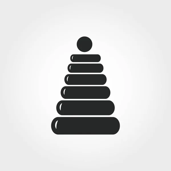 Baby Pyramide Ikone. Monochromes Design aus der Baby Things Icon Collection. ui. Pixel perfekte einfache Piktogramm Baby Pyramide Symbol. Webdesign, Apps, Software, Drucknutzung. — Stockvektor