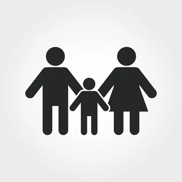 Familj-ikonen. Svartvit stil design från baby saker ikon insamling. UI. Pixel perfekt enkel piktogram familj ikonen. Webbdesign, appar, programvara, utskriftsvolymer. — Stock vektor