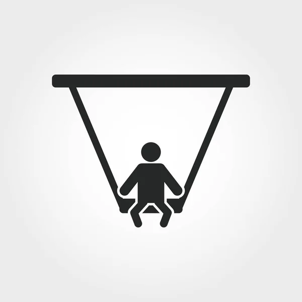 Swing-Ikone. Monochromes Design aus der Baby Things Icon Collection. ui. Pixel perfekte einfache Piktogramm Schaukel Symbol. Webdesign, Apps, Software, Drucknutzung. — Stockvektor