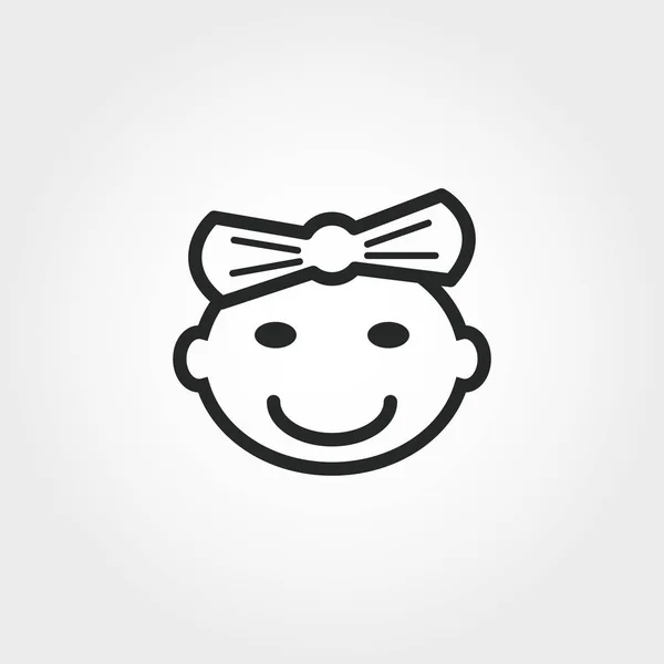 Baby Girl Ikone. Monochromes Design aus der Baby Things Icon Collection. ui. Pixel perfekte einfache Piktogramm Baby Girl Symbol. Webdesign, Apps, Software, Drucknutzung. — Stockvektor