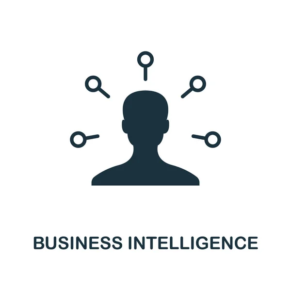 Business Intelligence Ikone. monochromes Design aus der Industrie 4.0 Icon Collection. ui und ux. Pixel perfekte Business Intelligence Ikone. für Webdesign, Apps, Software, Printnutzung. — Stockvektor
