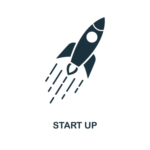 Start Up icon. Monochrome style design from blockchain icon collection. UI and UX. Pixel perfect start up icon. For web design, apps, software, print usage.