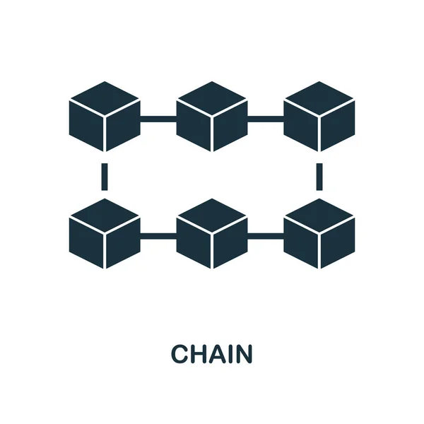 Chain icon. Monochrome style design from blockchain icon collection. UI and UX. Pixel perfect chain icon. For web design, apps, software, print usage. — Stock Photo, Image