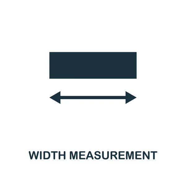 Breedte meten pictogram. Zwart-wit stijl ontwerp van meting icoon collectie. UI en Ux. Pixel perfect breedte meting pictogram. Afdrukken voor webdesign, apps, software, gebruik. — Stockfoto