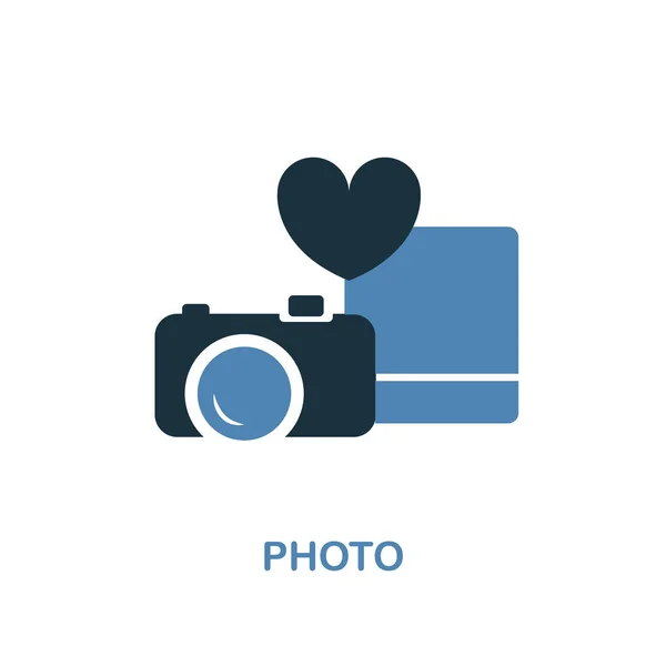Fotopictogram in twee kleuren ontwerp. Eenvoudig element met de illustratie. Creatieve fotopictogram uit huwelijksreis collectie. Voor webdesign, apps, software en afdrukken. — Stockfoto
