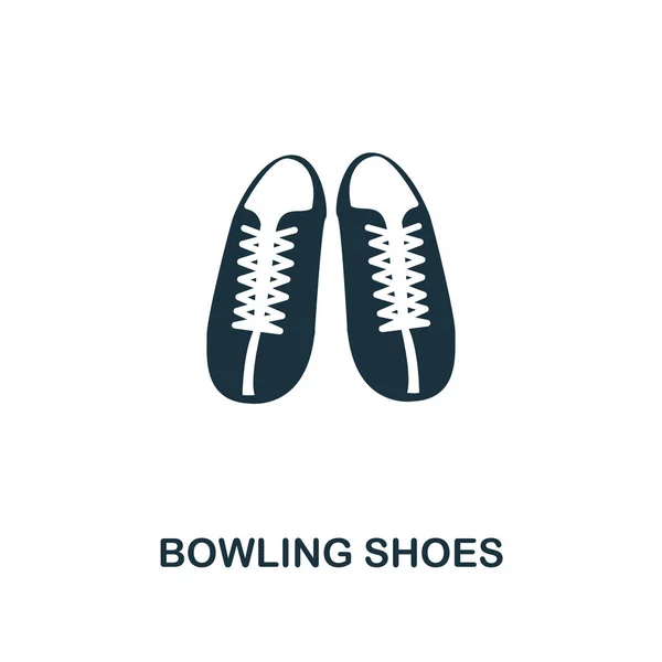 Bowlingové boty ikona. Monochromatický styl design z bowling ikona kolekce. UI a Ux. Pixel perfect bowlingové boty ikona. Pro webdesign, aplikace, software, tiskové využití. — Stockový vektor