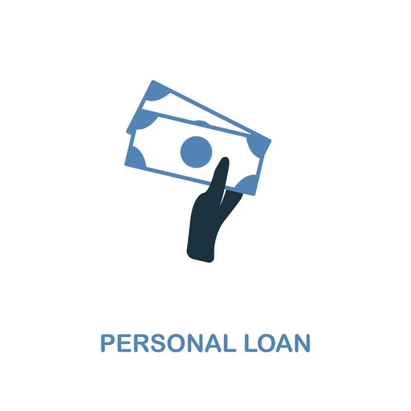 Personal Loan icon in two colors design. Pixel perfect symbols from personal finance icon collection. UI and UX. Illustration of personal loan icon. For web design, apps, software and printing.